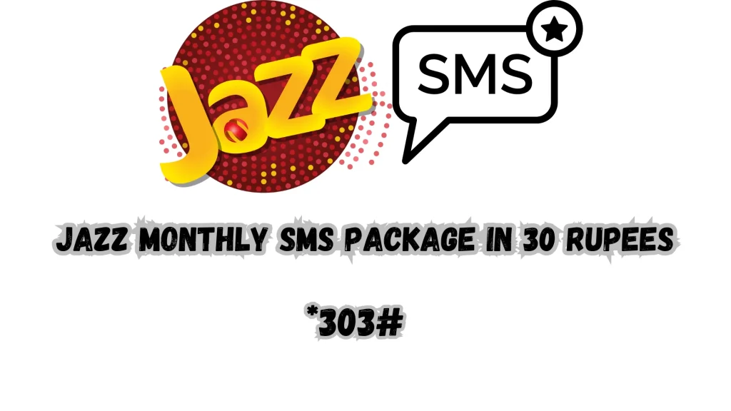 jazz monthly sms package in 30 rupees